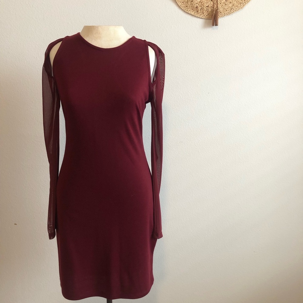 TOBI Red Cut Out Bodycon Dress Size Medium